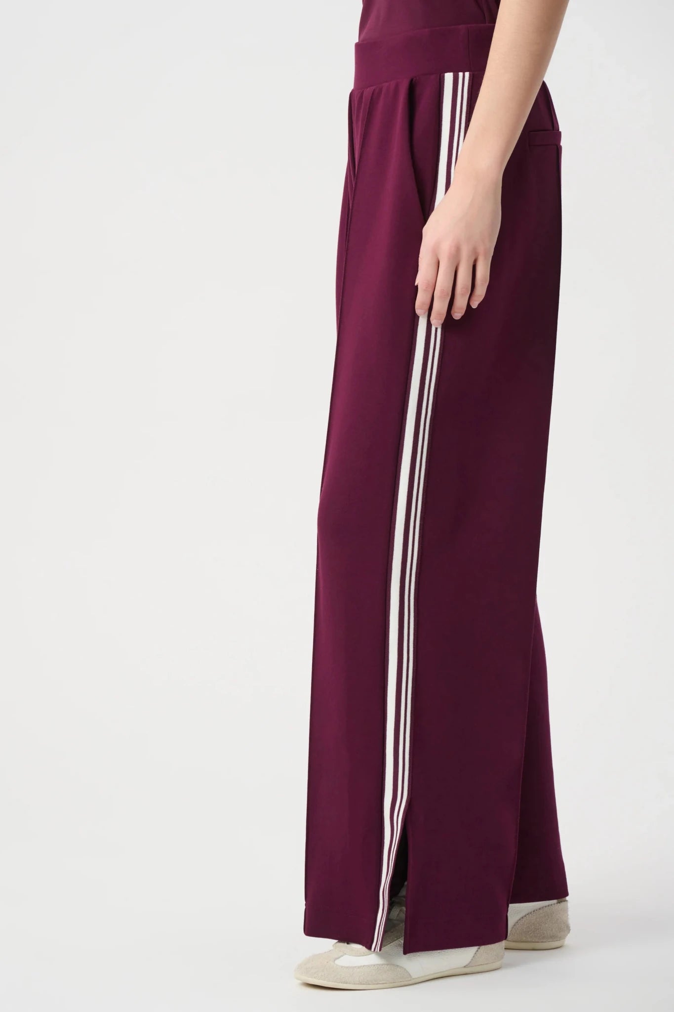 Pin-Tuck Wide Leg JoggerPantsPosh Boutique