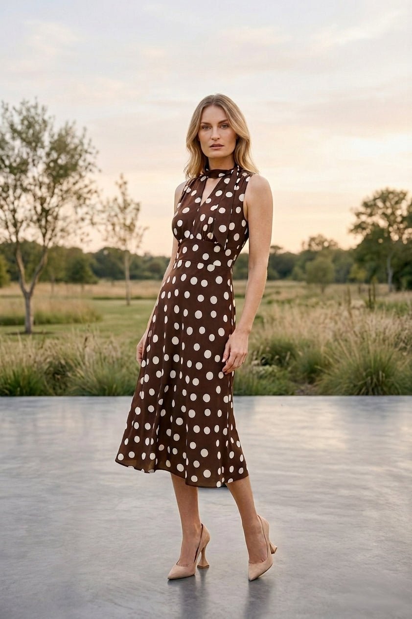 Polka Dot A - Line DressDressesPosh Boutique