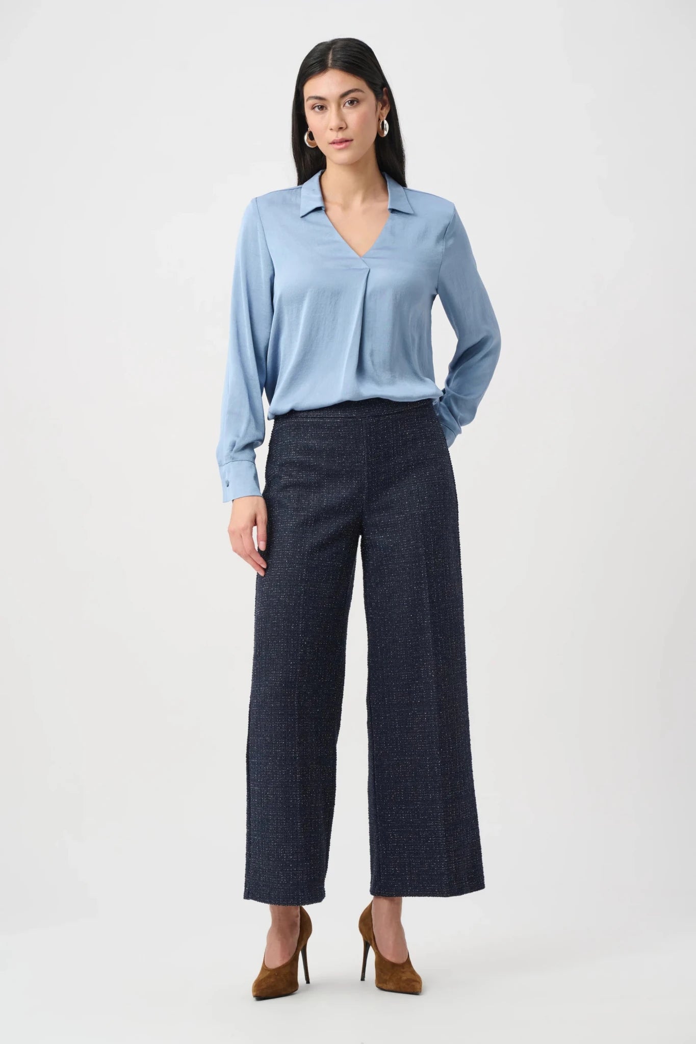 Satin Shirt - Collar TunicTopsPosh Boutique