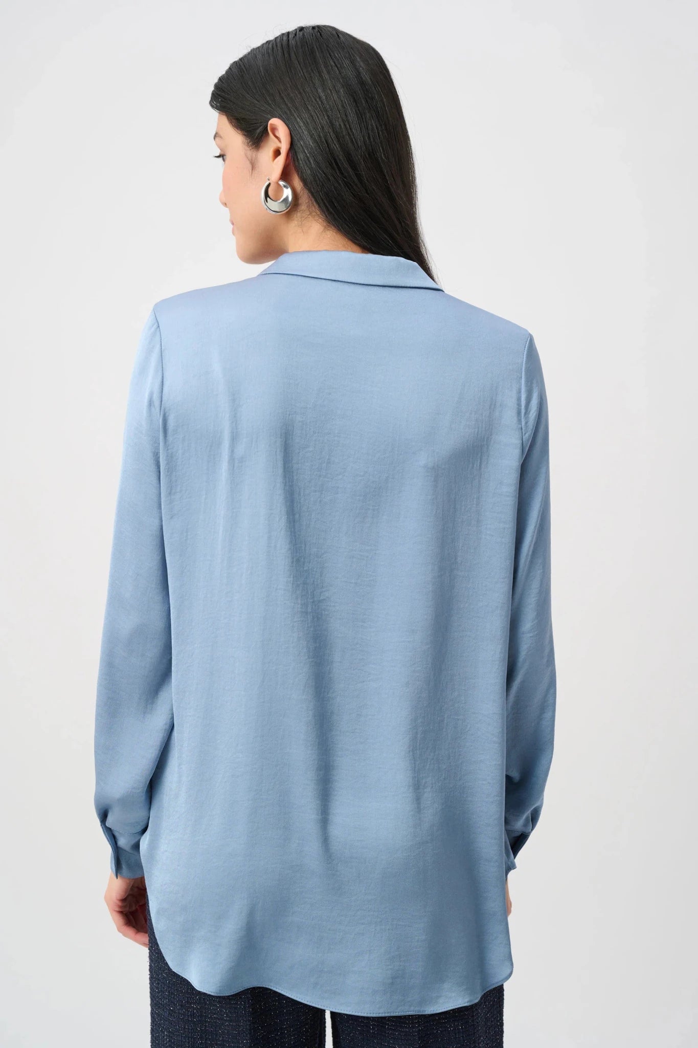 Satin Shirt - Collar TunicTopsPosh Boutique