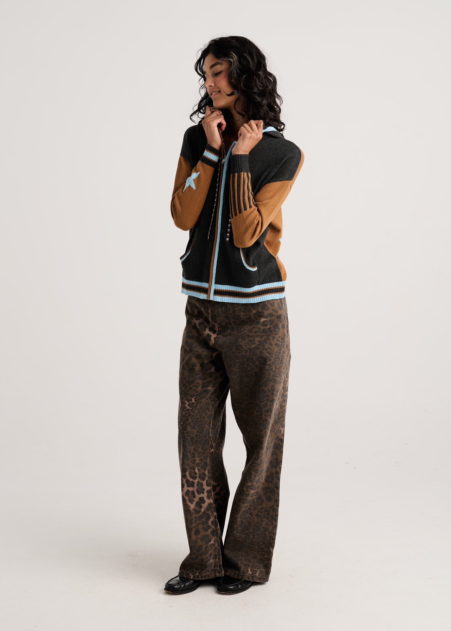 Stars Zip-Up HoodieSweatersPosh Boutique