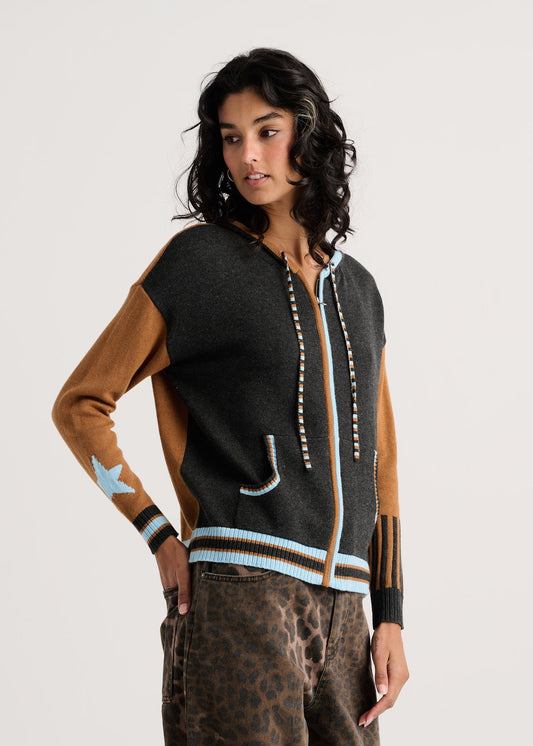 Stars Zip-Up HoodieSweatersPosh Boutique