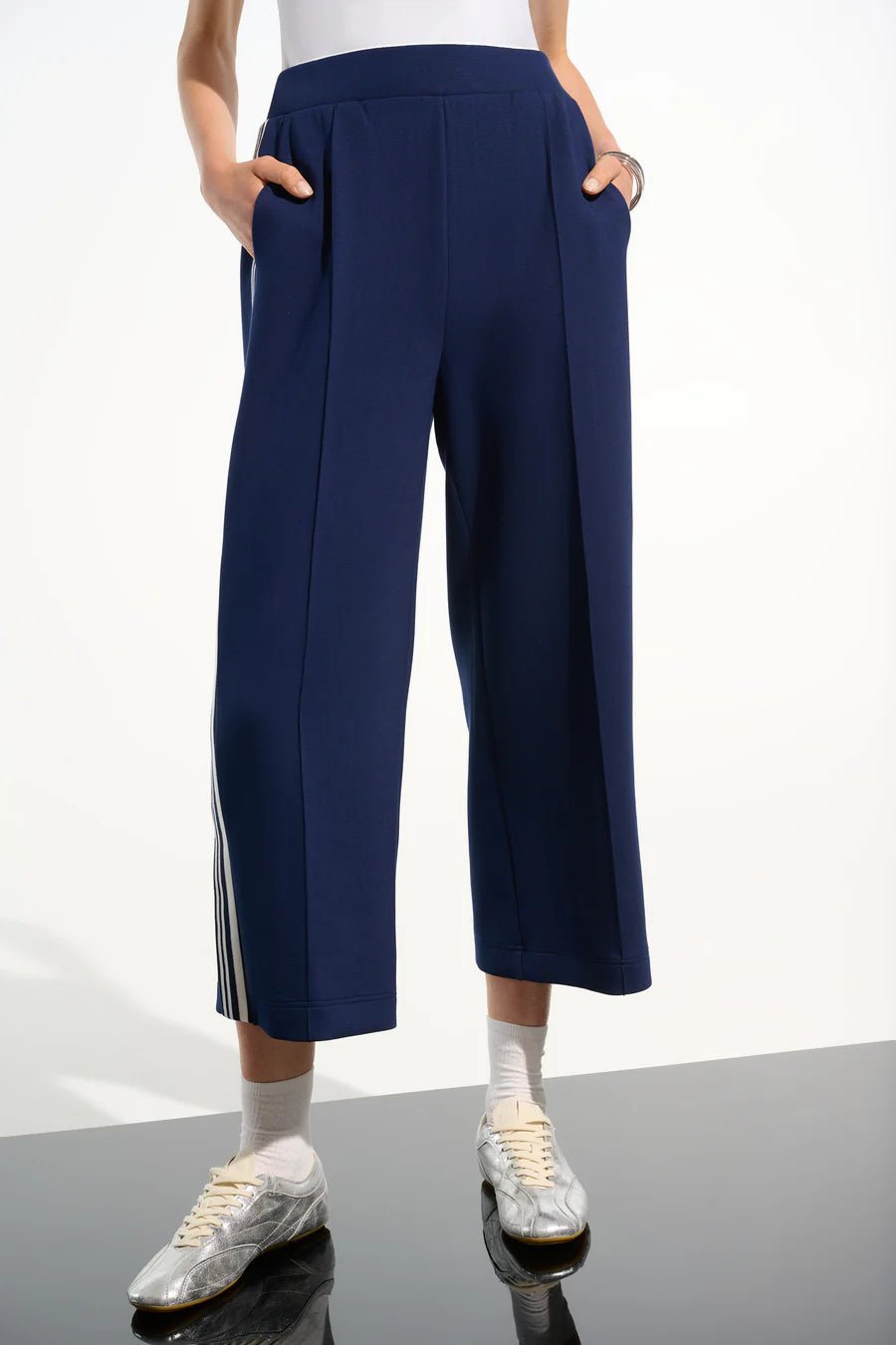 Striped Culotte PantPantsPosh Boutique
