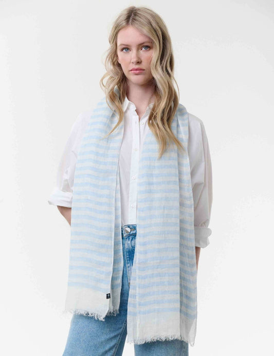Striped Linen ScarfPosh Boutique