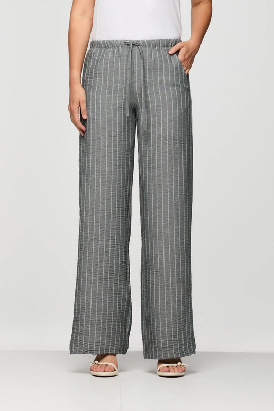 Striped Slip - On Tie PantPantsPosh Boutique