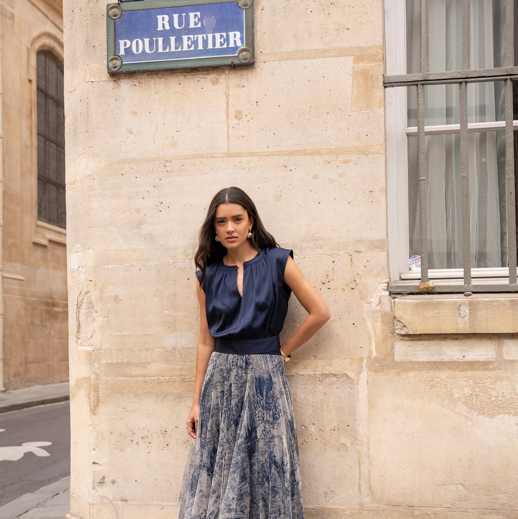 Toile Navy Tulle SkirtSkirtsPosh Boutique