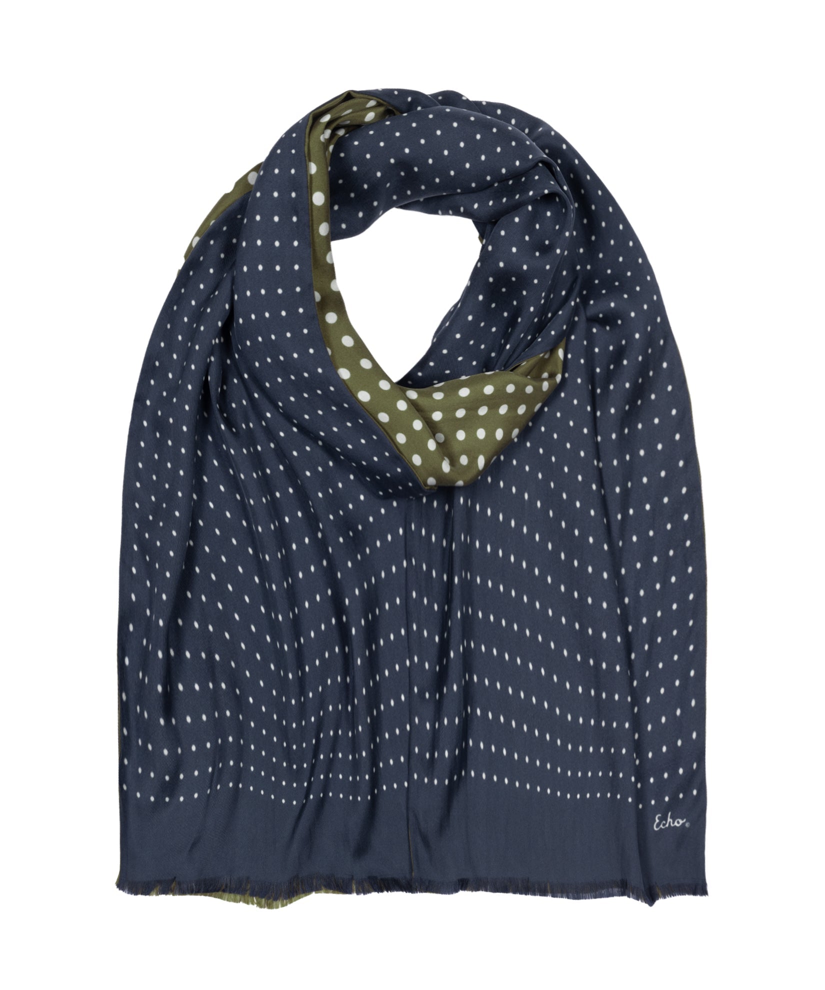 Tubular Silk Dot ScarfPosh Boutique