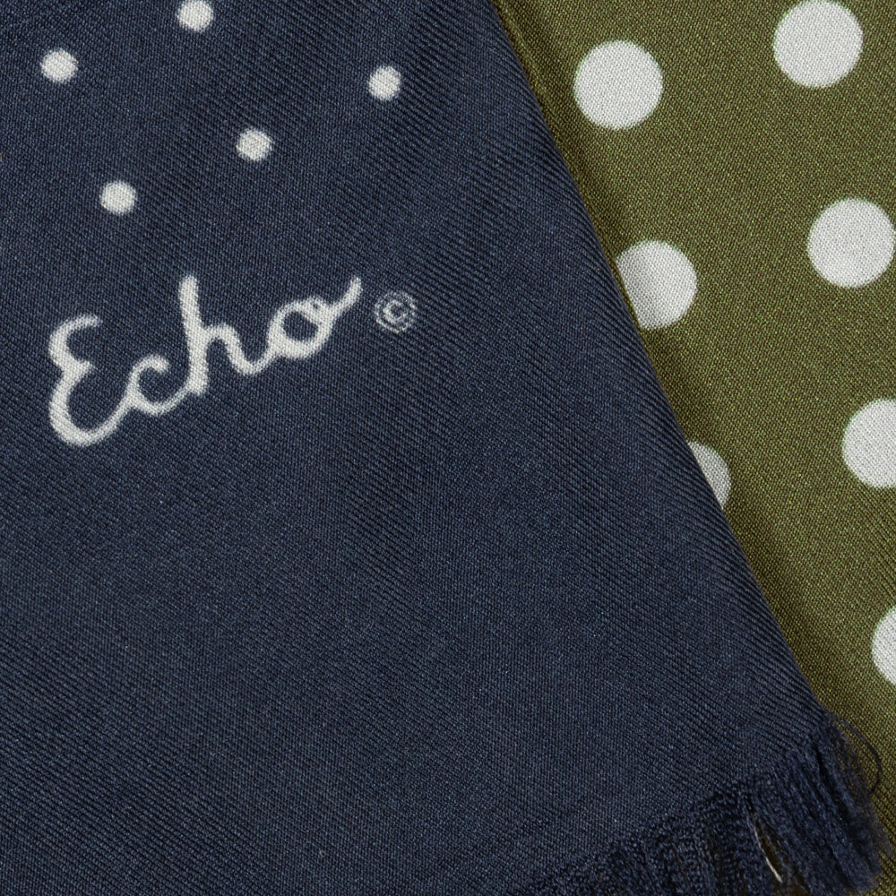 Tubular Silk Dot Scarf