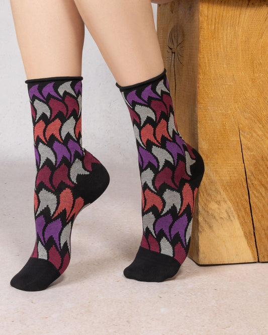 Wavy Feathers SockssocksPosh Boutique