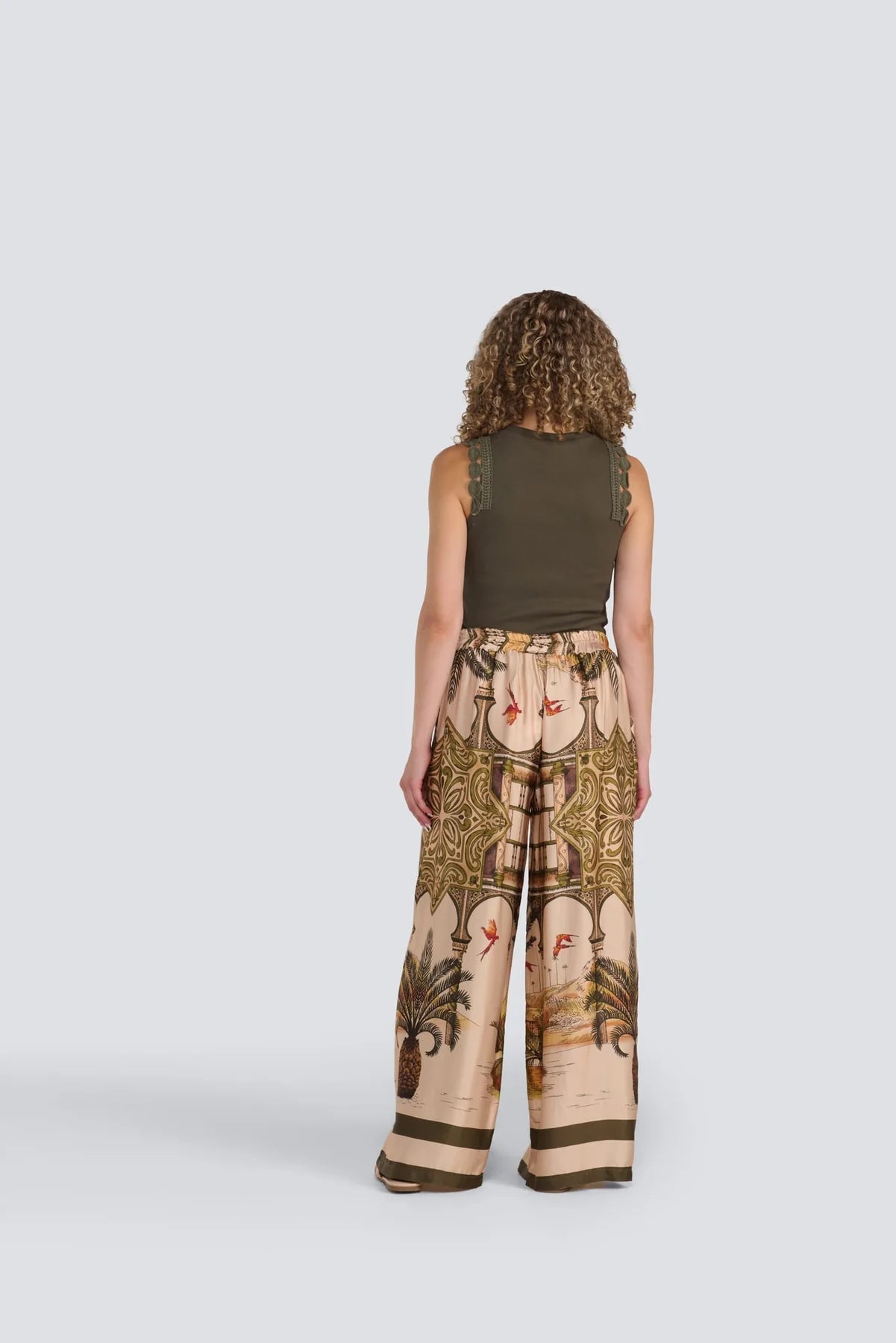 White Lotus Silk PantPantsPosh Boutique
