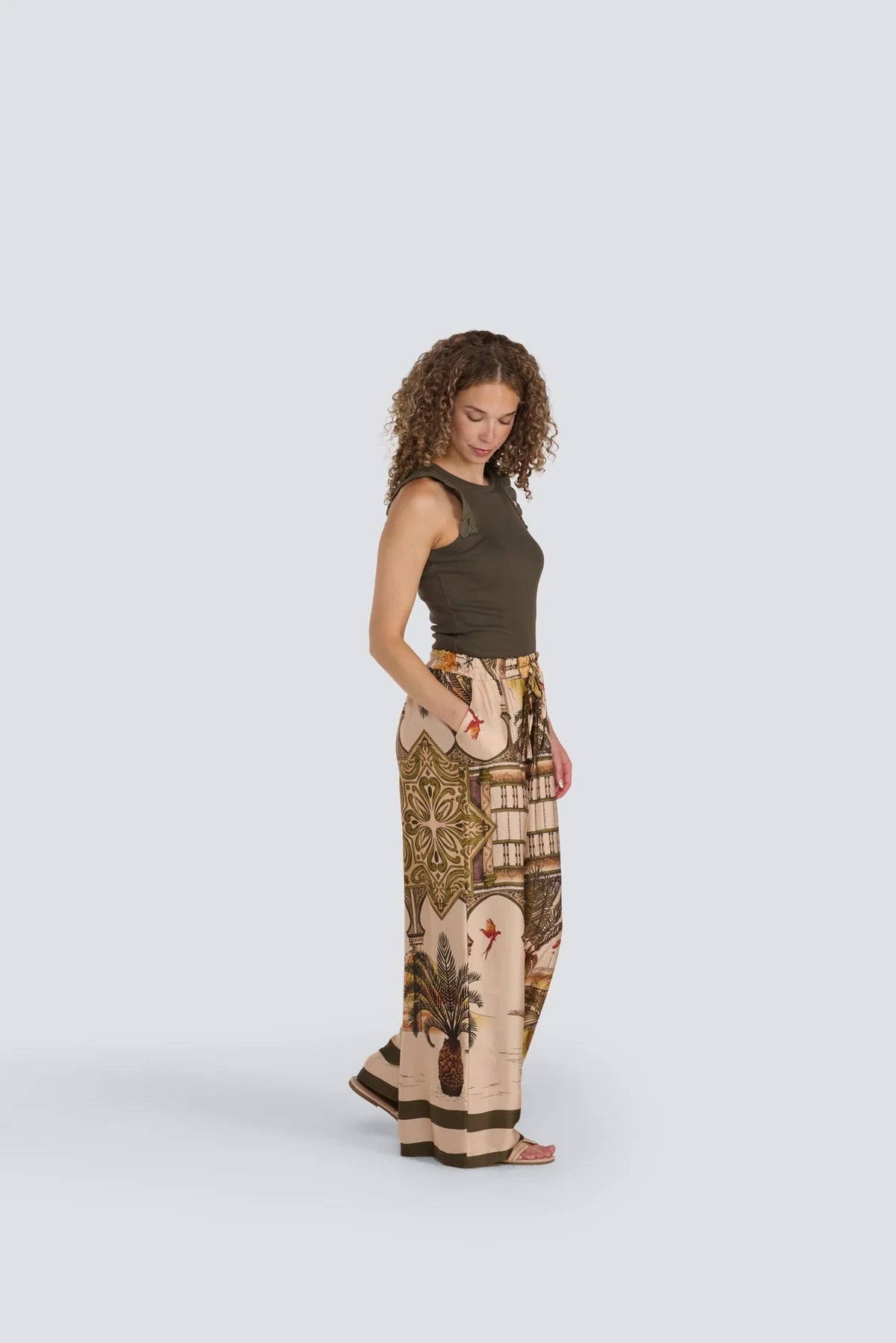 White Lotus Silk PantPantsPosh Boutique