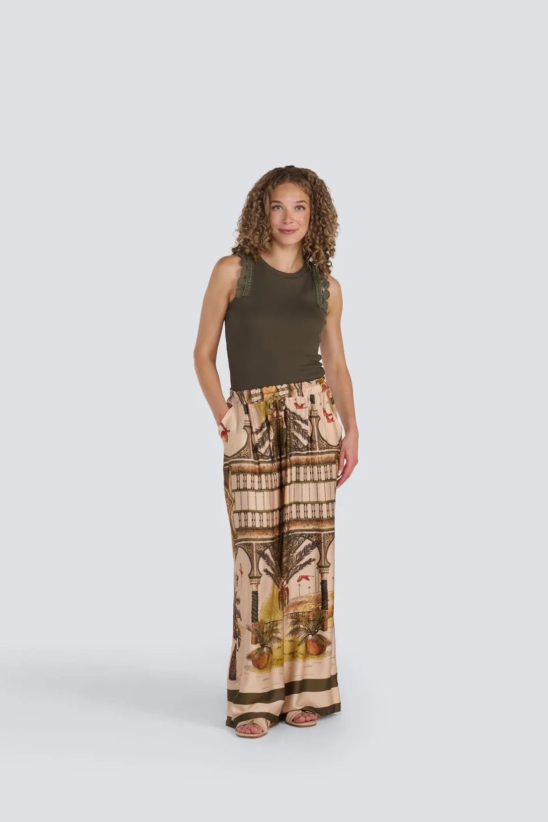 White Lotus Silk PantPantsPosh Boutique