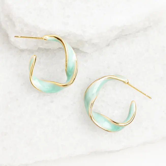 With A Twist HoopsPosh Boutique