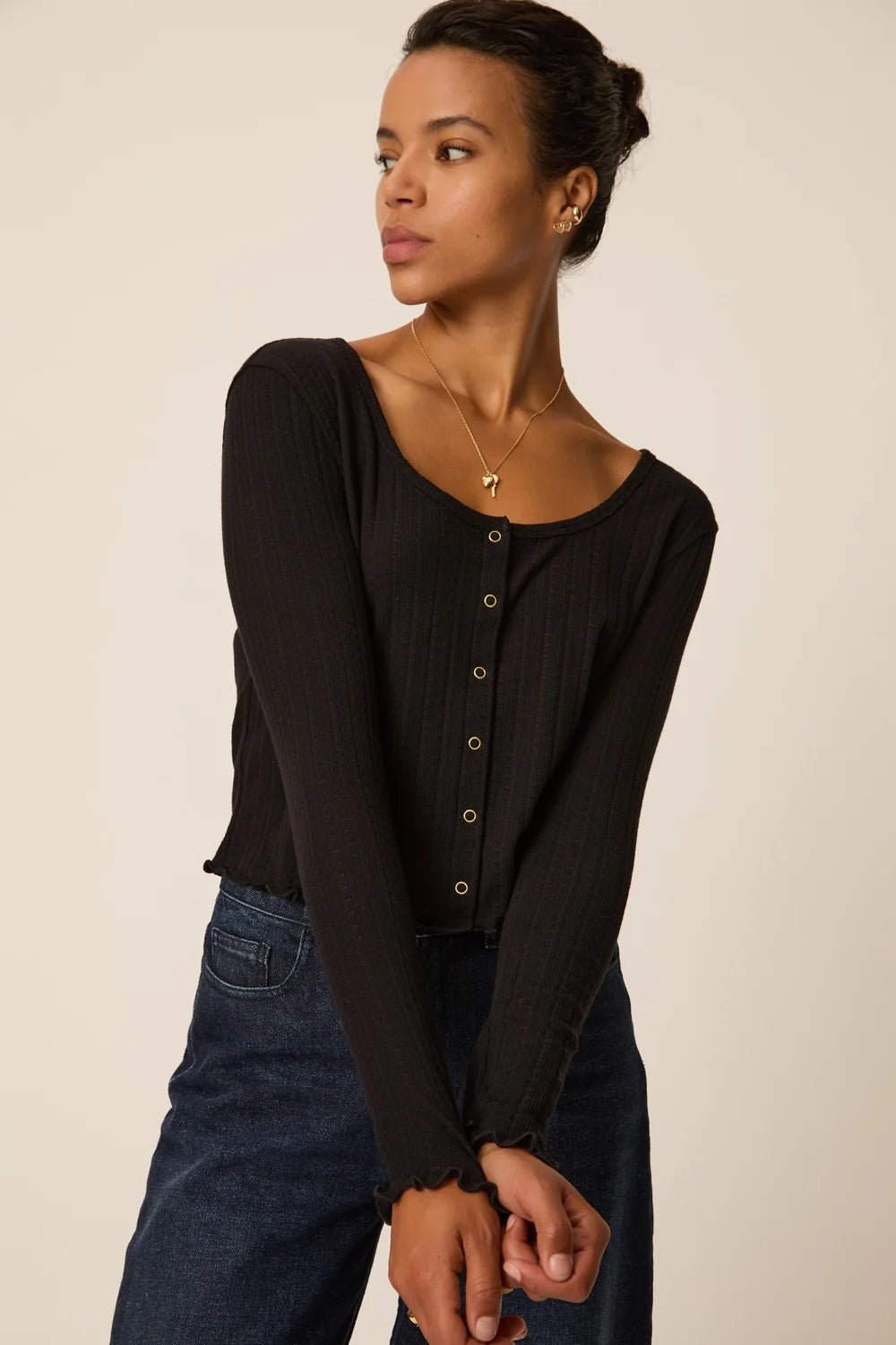 Zoe Black T-ShirtTopsPosh Boutique